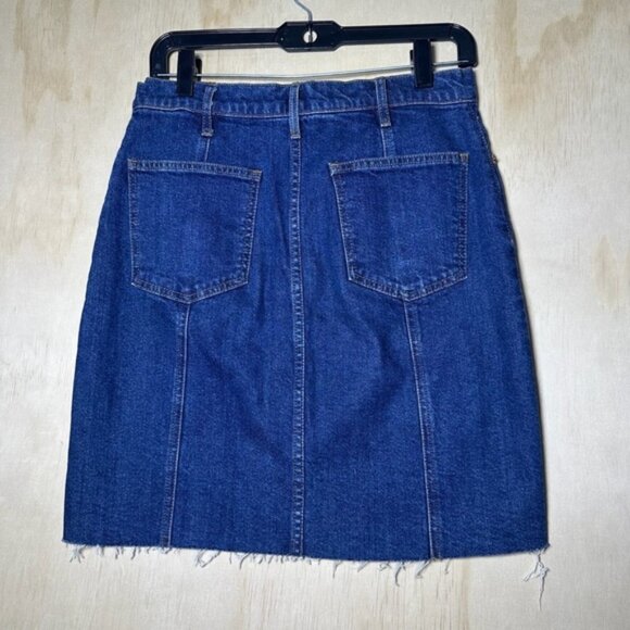 GAP Women’s Blue Denim A-Line Skirt with Button Detail Size 27 Petite - Picture 7 of 11